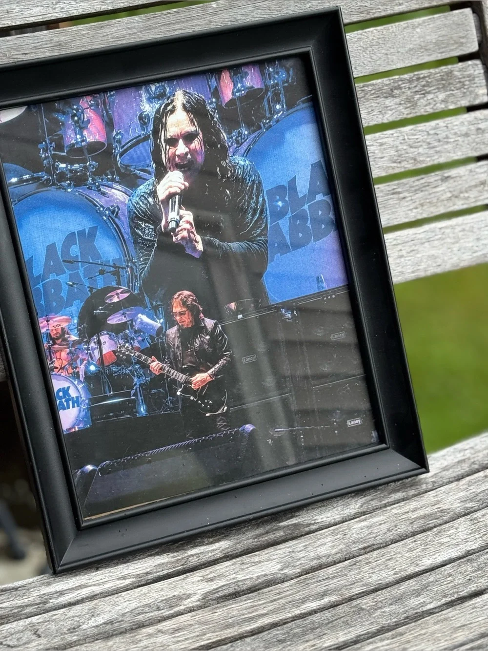 Original Black Sabbath 2016 Front Row Photo | Tony Iommi & Ozzy Osbourne | Frame - Picture 3 of 15
